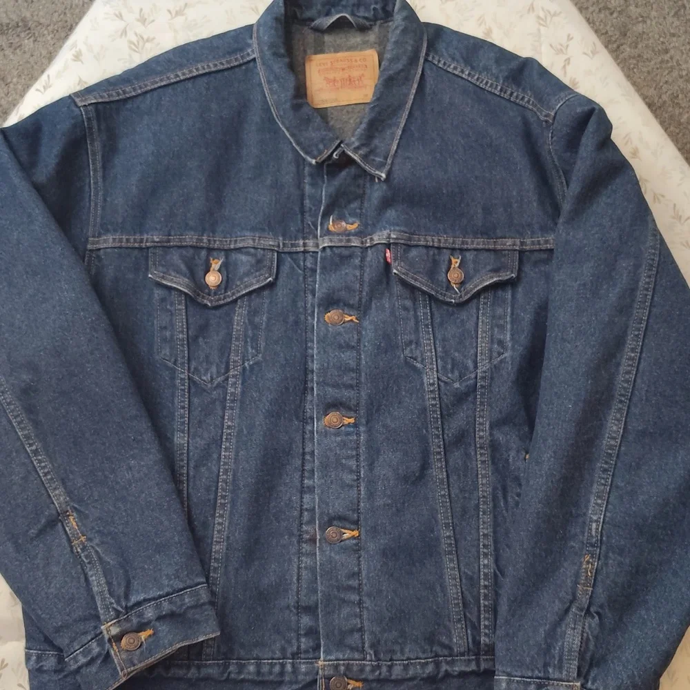 VINTAGE LEVI STRAUSS & CO. MENS WOOL LINED JEAN JACKET - Picture 2 of 16